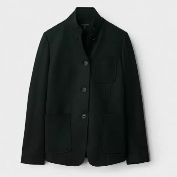 Rag & Bone Sid Pique Jacket Size 2 Blazer Black NWT